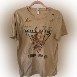 Wild Thing I Think I Love You Apricot Cream Graphic T-shirt Etsy Boutique